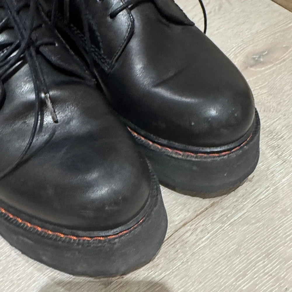 R13 Black single stack leather boots - Picture 9 of 9